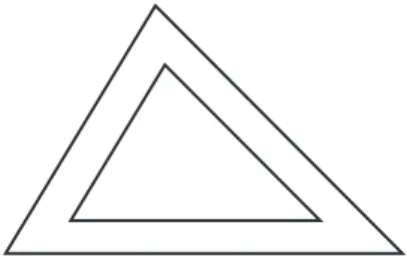 Figure 2. Given just the three angles we cannot construct a unique triangle.