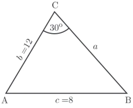 Figure 7. We are given two sides and a non-included angle.