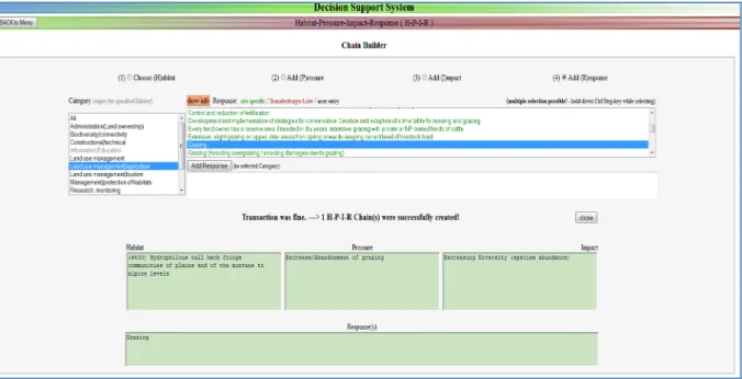 Figure 8: This web page confirms that a newly created chain was added to the database  