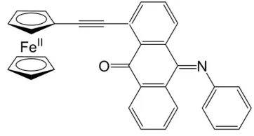 Fig. 1 shows the molecular structure of 1-(Fc)AqPHI, whichcontains two ﬁve-membered and four six-membered carbonrings