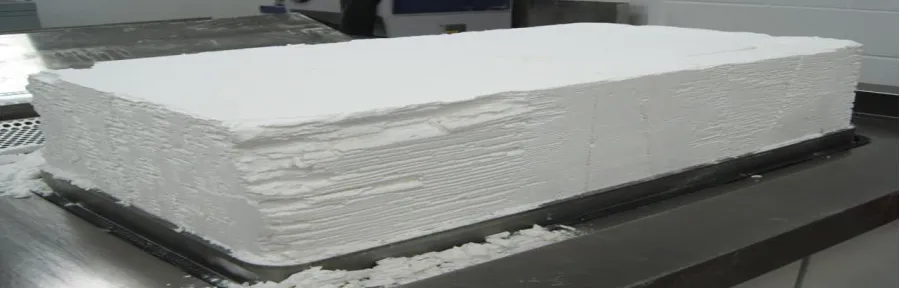 Fig. 3: Layers of powder 