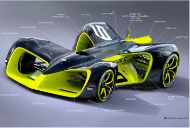 Figure 1.3: The Roborace autonomous racing car: Robocar [10]