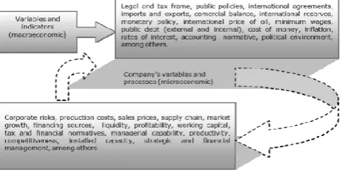 Fig. 1. Variable, indicators and processes that affect SMEs 