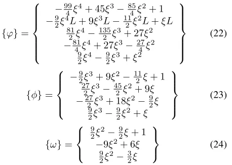 Fig. 3.Triangular ﬁnite element.