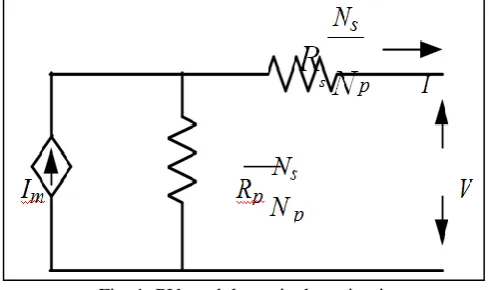 Fig. 1: PV module equivalent circuit 