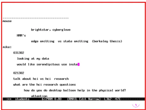 Fig. 4. An example of notes from a recurring meeting.