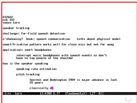 Fig. 5. Research notes taken during a talk.
