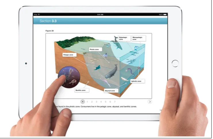 Figure 4.2: Apple iBook Interface with rotating 3D image