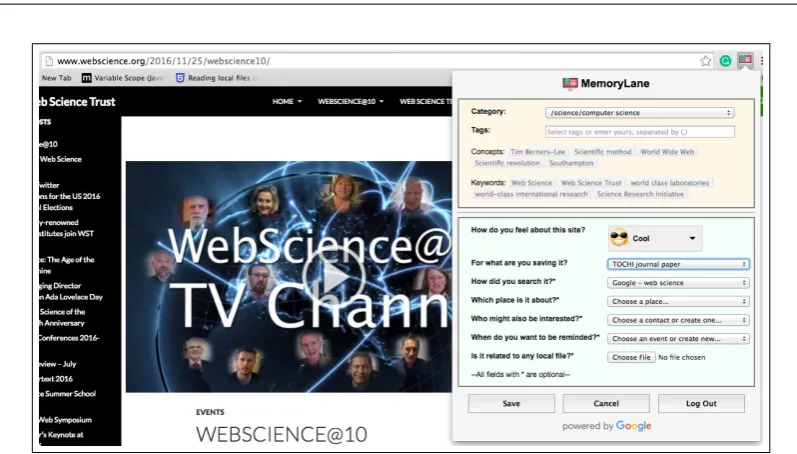 Figure 5.3: MemoryLane: User Interface of Keyword Search