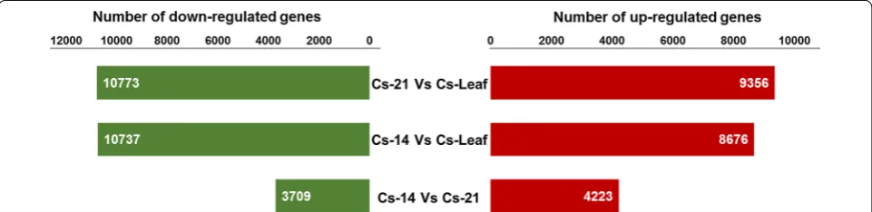 Fig. 4 Venn diagram showing the actively expressing genes in devel-oping seeds and leaf tissues