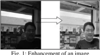 Fig. 1: Enhancement of an image The principal objective of image enhancement is to 