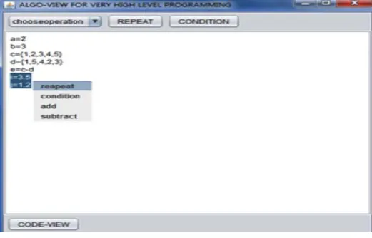 Fig 1 – Algo view of the editor 