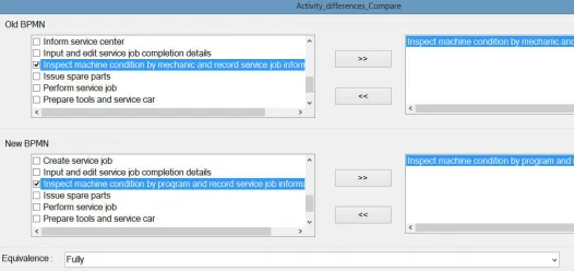 Fig. 6. Example of interchanged activities specified by business analyst.  