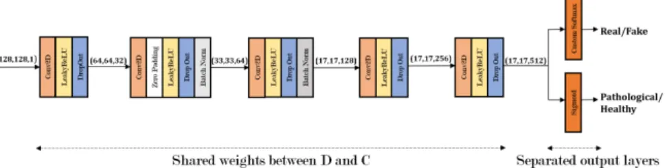 Fig. 5. The stacked discriminator D and classifier C