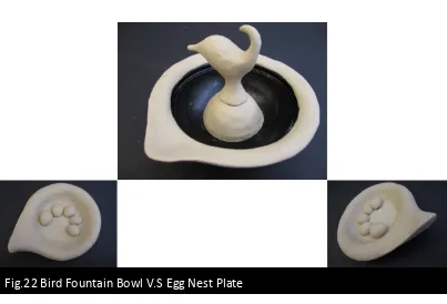 Fig.22 Bird Fountain Bowl V.S Egg Nest Plate  