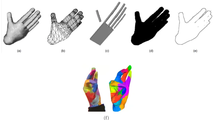 Figure 2.8: Hand models. Different hand models can be used to represent the same hand posture