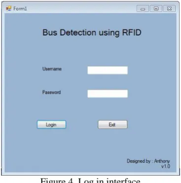 Figure 4  Log in interface  