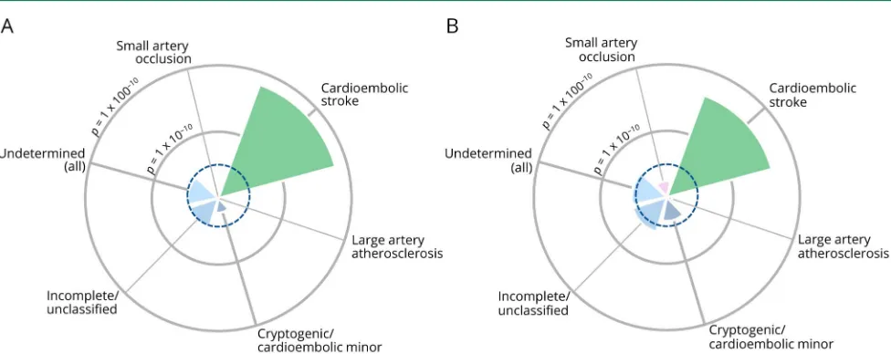 Figure 2 Association of atrial fibrillation (AF) polygenic risk score in ischemic stroke subtypes