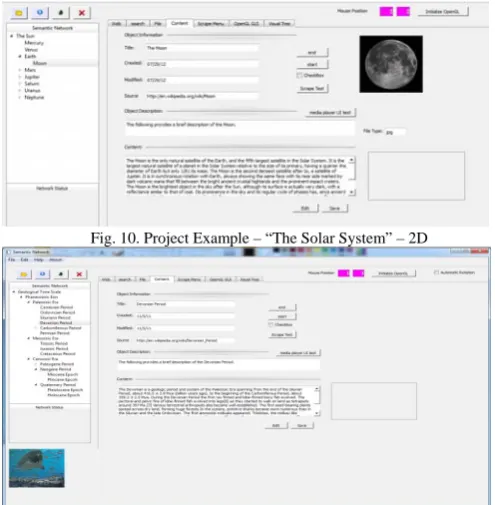 Fig. 10. Project Example – “The Solar System” – 2D 
