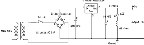 Figure 4: Circuit Diagram of Regulated Power Supply 