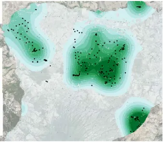 Fig. 3 Pollination supply index map for the year 2010 