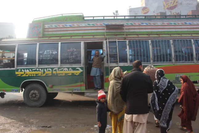 Fig. 1 Bus based transport mobility remains the most popular mean of automobility in urban and rural areas of Pakistan   2  DATA AND METHODS  