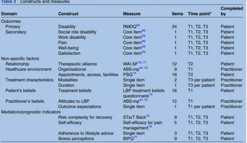 Table 2Constructs and measures