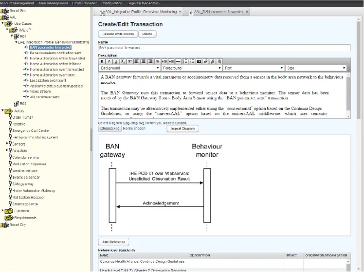 Figure  1  shows  a  screenshot  of  a  web-based  solution  of  the  UCMR. The depicted data is taken from the AAL Joint Program  [16]