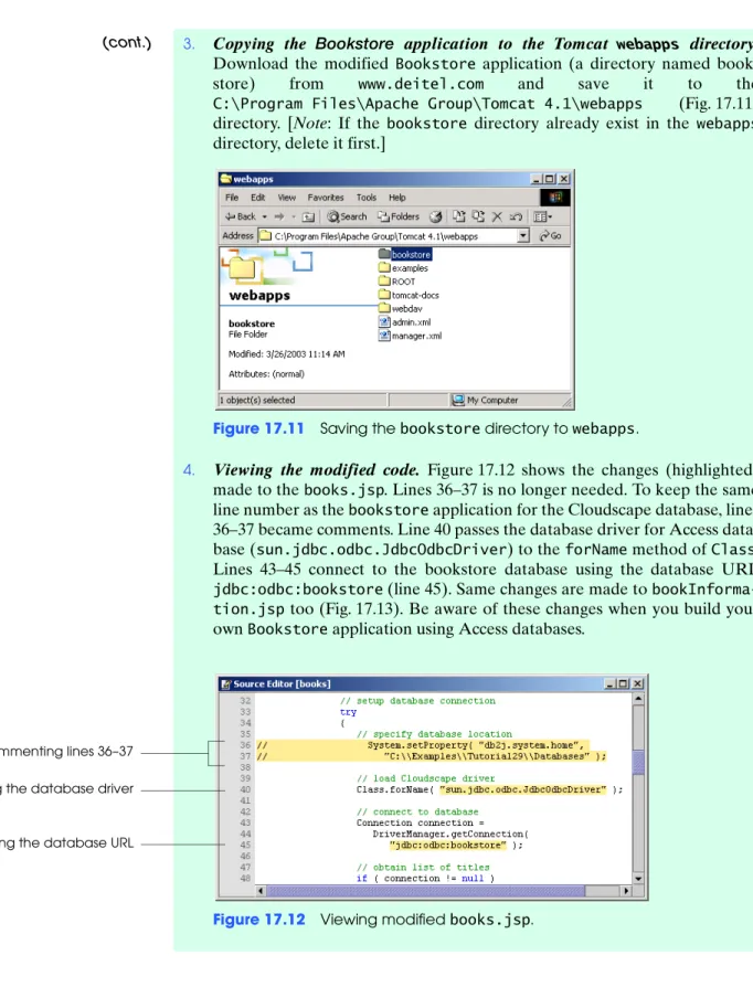Figure 17.11 Saving the bookstore directory to webapps.