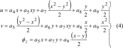 Fig 1 New strain based triangular element 
