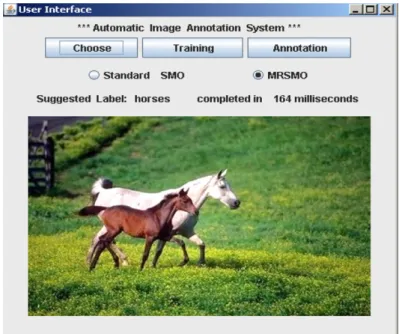 Fig. 4. A snapshot of the image annotation system.