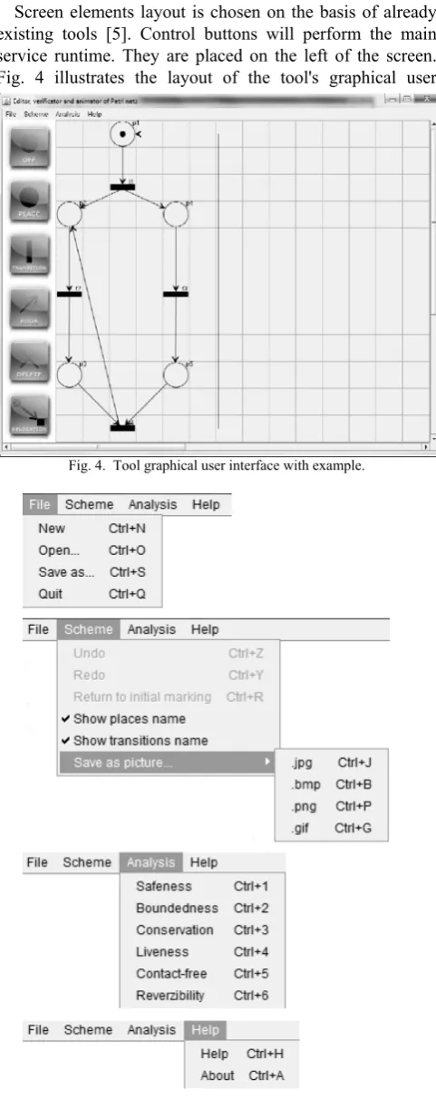 Fig. 4 illustrates the layout of the tool's graphical user 
