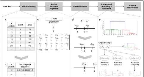 Fig. 1 The proposed AliClu approach. First, raw data is pre-processed to obtain PE sequences
