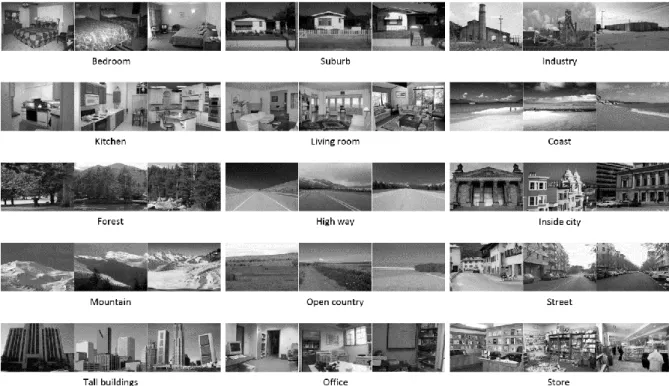 Fig. 1.3: 15-Scene datasets 