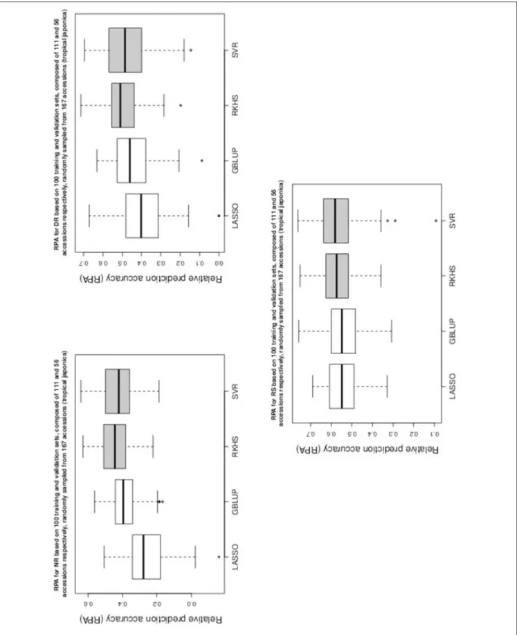 FIGURE 3 | Boxplots of RPA distributions associated to NR, DR, and RS for data set 2.