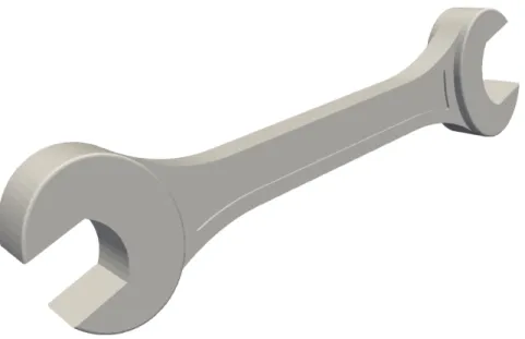 Figure 5: In our large-scale real world example, we solve an elliptic problem on the tensor product of the three-dimensional geometry of a spanner