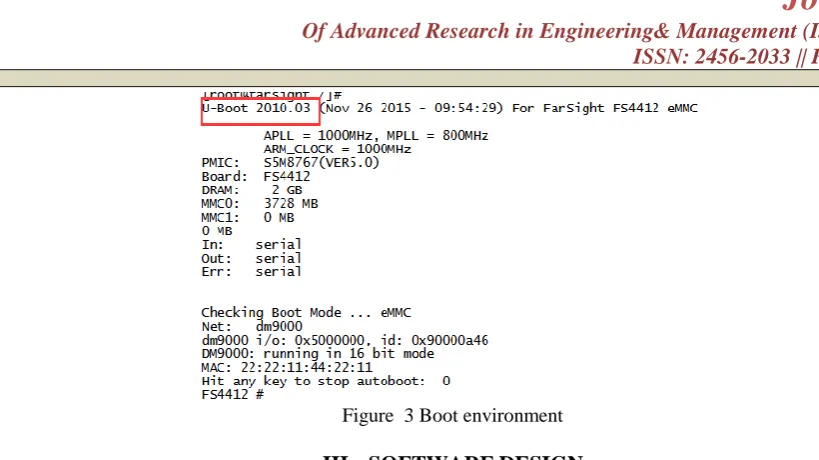 Figure  3 Boot environment 