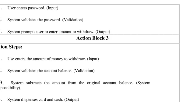 Figure 2    Use Case with Action Blocks 
