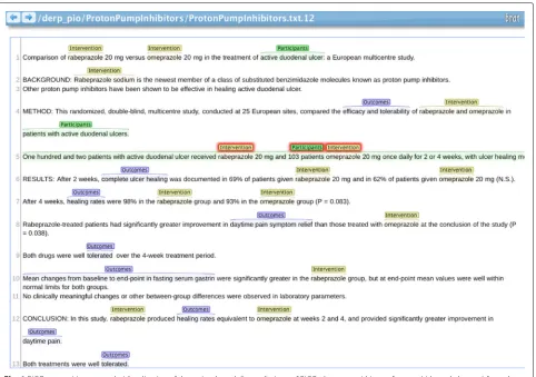 Fig. 2 PICO recognition and abstract screening process. In the first phase, the PICO recognition model is trained to predict the PICO mention spanson a human annotated corpus of abstracts
