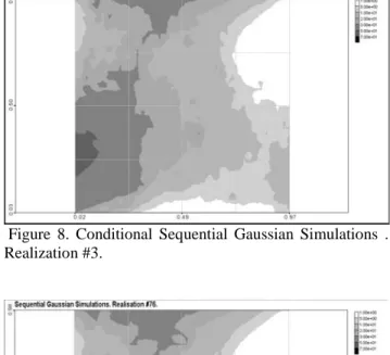 Figure 9. Conditional Sequential Gaussian Simulations.