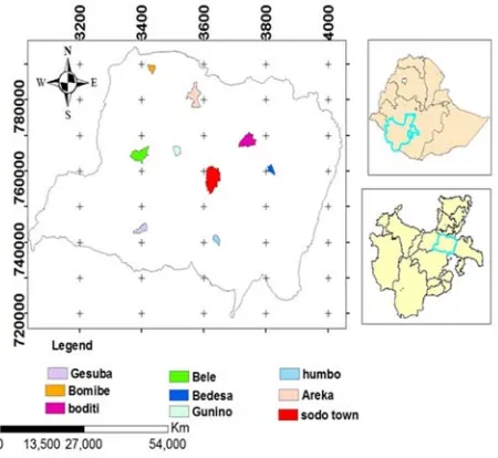 Figure 1. Map of wolaita Sodo zone, Ethiopia. 