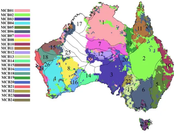 Figure 5-9 Map of most probable MCBs