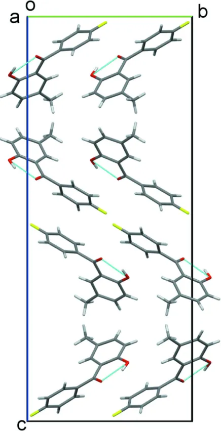 Figure 2A molecular packing view of the title compound down the a-axis. 