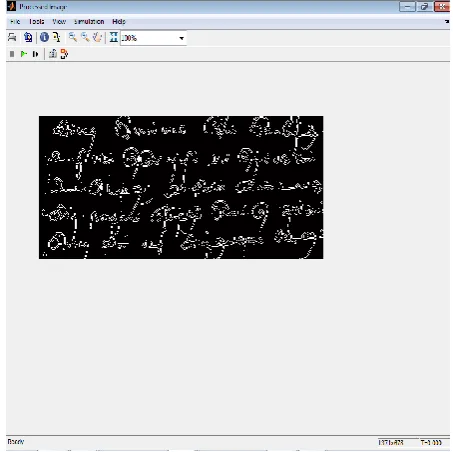 Fig. 5. Edge Thinning Document Image after Edge Detection processing   