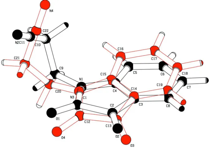 Figure 1Molecular plot the title compound with the atom-labelling scheme. Displacement ellipsoids are drawn at the 50% 