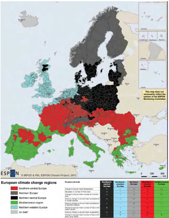 Fig. 3 European Climate Change Regions 