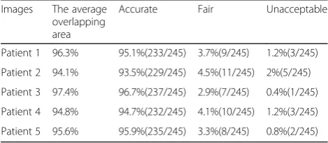 Fig. 12 Example of segmentation results using proposed method in the fracture area. (from Patient 7