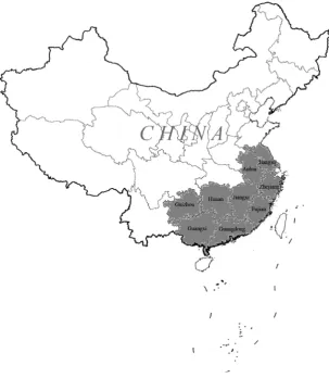 Fig. 1. The region from which the fit data of biomass were collected 