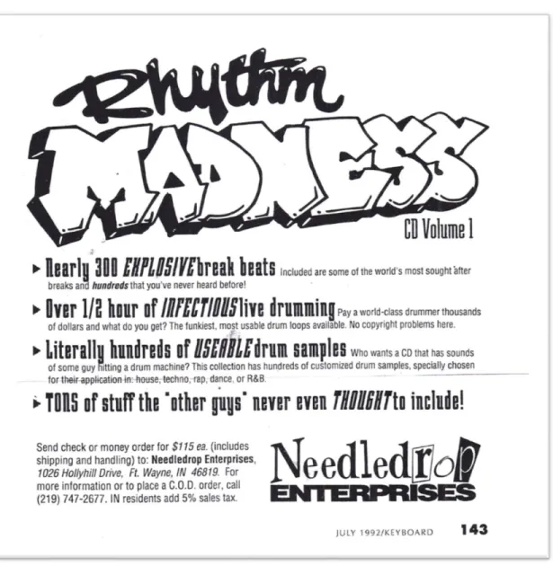 Figure 2.6: Loop ad in Keyboard Magazine (Needledrop 1992, 143). 